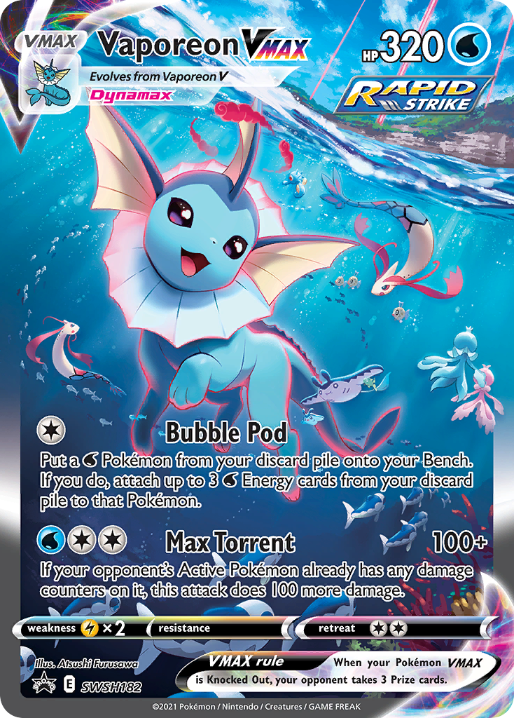 Vaporeon VMAX (SWSH182) (Jumbo Card) [Sword & Shield: Black Star Promos] | Eastridge Sports Cards & Games