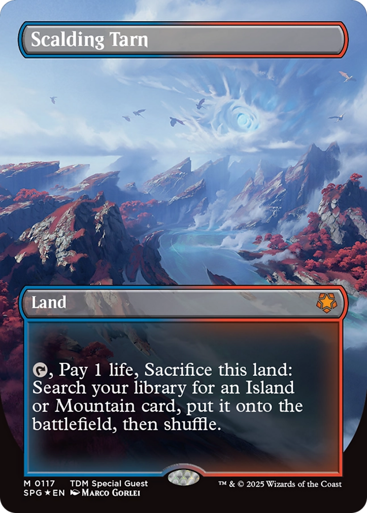 Scalding Tarn (Borderless) (Dragonscale Foil) [Tarkir: Dragonstorm Special Guests] | Eastridge Sports Cards & Games