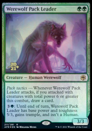 Werewolf Pack Leader [Dungeons & Dragons: Adventures in the Forgotten Realms Prerelease Promos] | Eastridge Sports Cards & Games