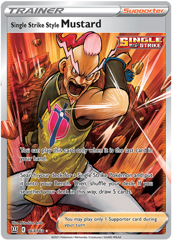 Single Strike Style Mustard (163/163) [Sword & Shield: Battle Styles] | Eastridge Sports Cards & Games