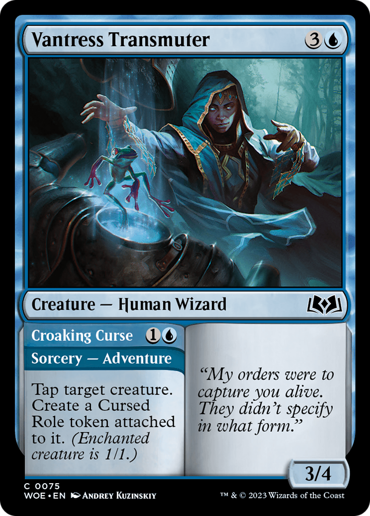 Vantress Transmuter // Croaking Curse [Wilds of Eldraine] | Eastridge Sports Cards & Games