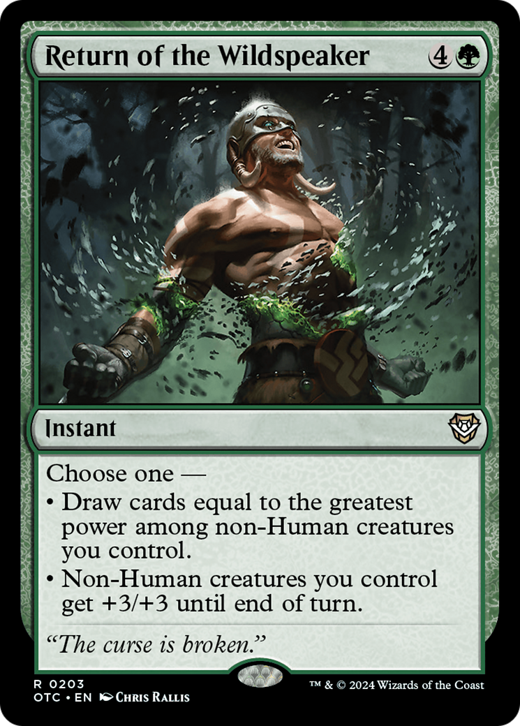 Return of the Wildspeaker [Outlaws of Thunder Junction Commander] | Eastridge Sports Cards & Games