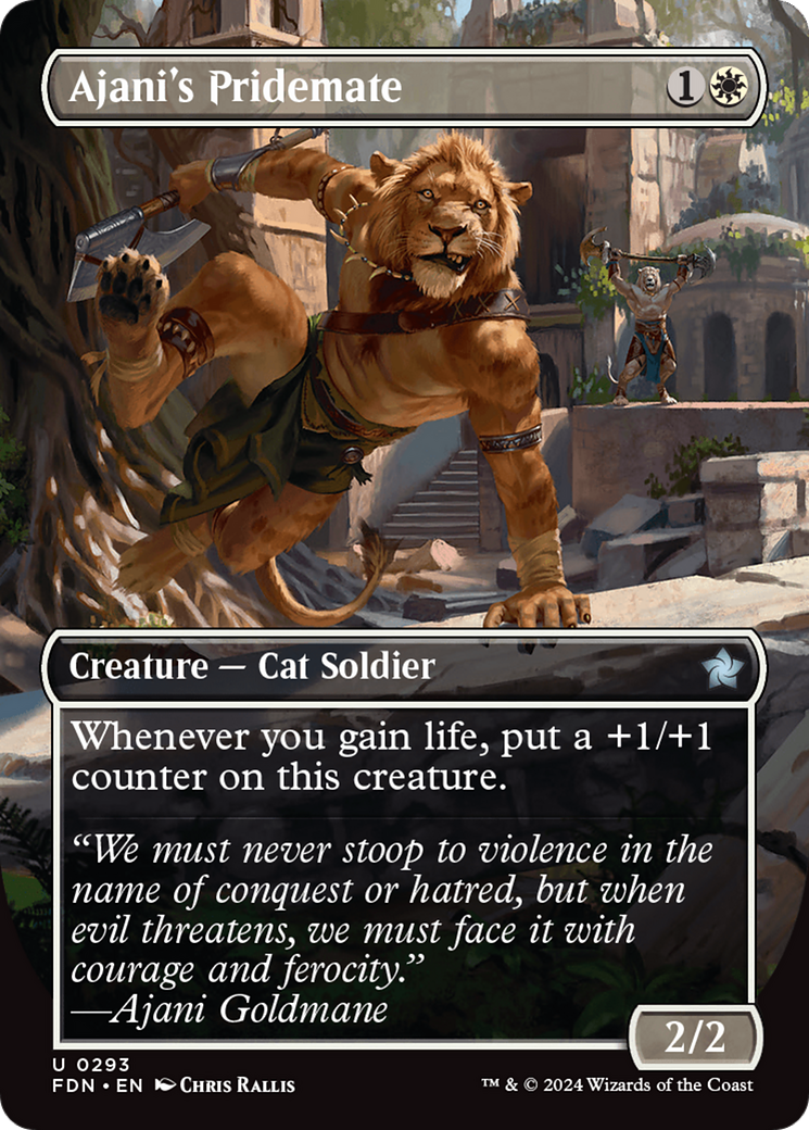 Ajani's Pridemate (Borderless) [Foundations] | Eastridge Sports Cards & Games