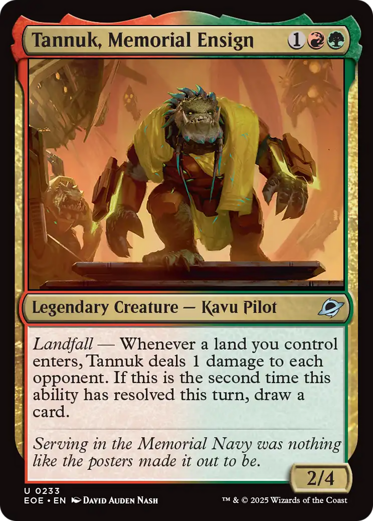 Tannuk, Memorial Ensign [Edge of Eternities] | Eastridge Sports Cards & Games