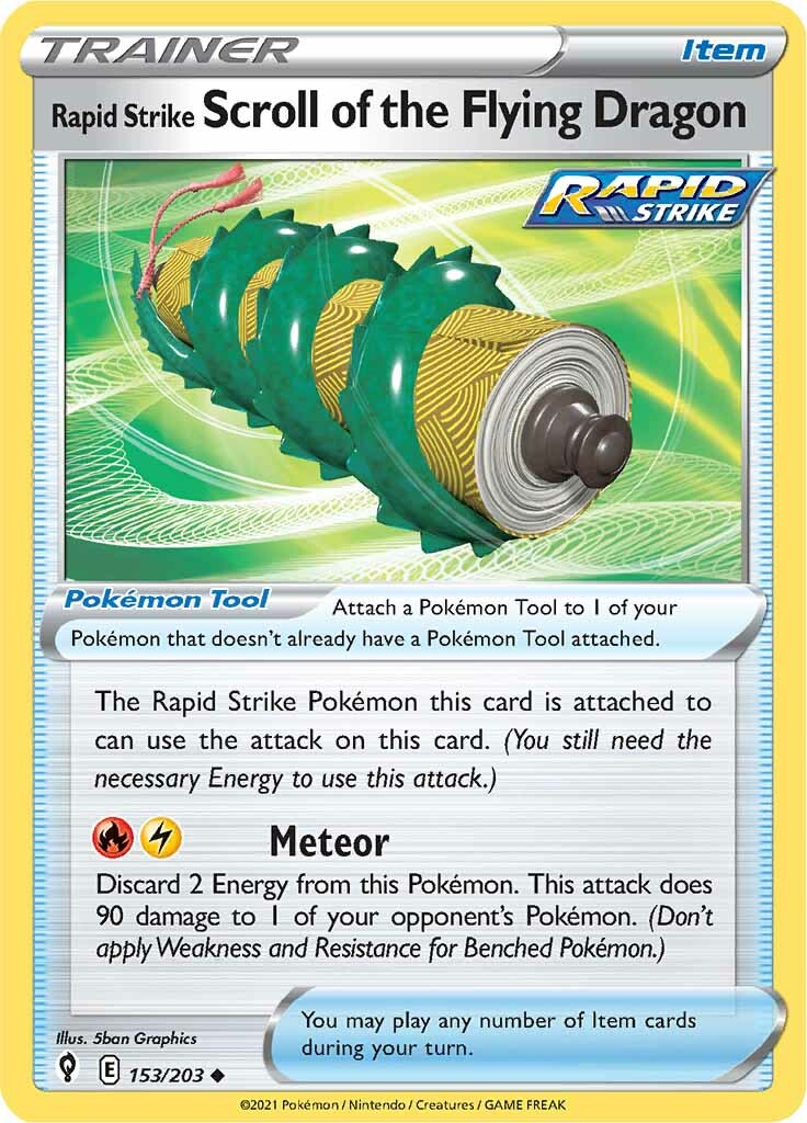 Rapid Strike Scroll of the Flying Dragon (153/203) [Sword & Shield: Evolving Skies] | Eastridge Sports Cards & Games