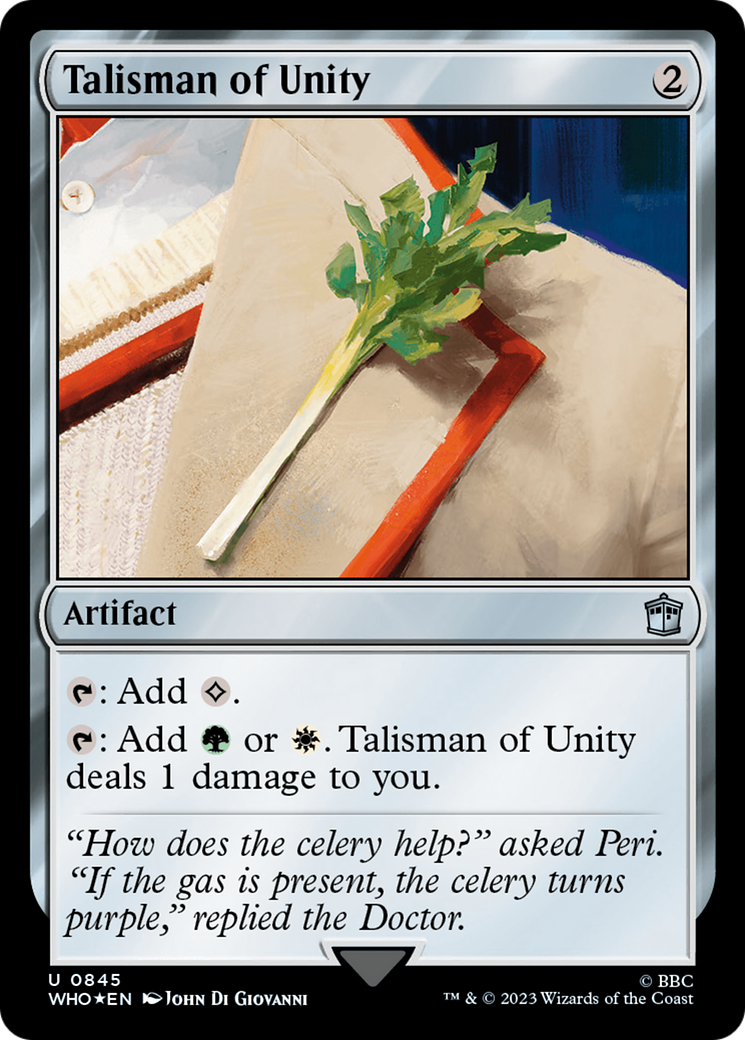 Talisman of Unity (Surge Foil) [Doctor Who] | Eastridge Sports Cards & Games