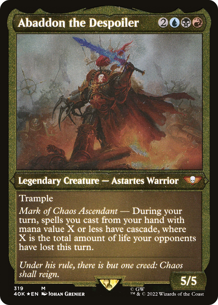 Abaddon the Despoiler (Display Commander) (Etched Foil) [Universes Beyond: Warhammer 40,000]