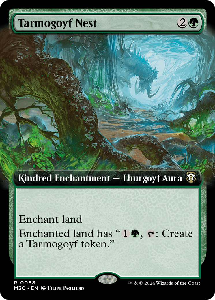 Tarmogoyf Nest (Extended Art) (Ripple Foil) [Modern Horizons 3 Commander] | Eastridge Sports Cards & Games