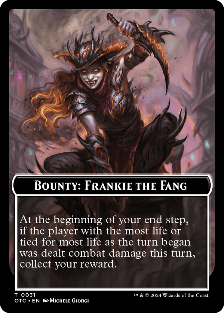 Bounty: Frankie the Fang // Bounty Rules Double-Sided Token [Outlaws of Thunder Junction Commander Tokens] | Eastridge Sports Cards & Games