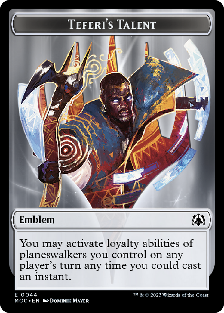 Phyrexian Myr // Teferi's Talent Emblem Double-Sided Token [March of the Machine Tokens] | Eastridge Sports Cards & Games