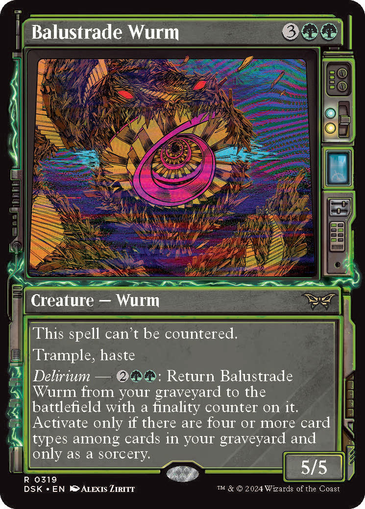 Balustrade Wurm (Showcase) [Duskmourn: House of Horror] | Eastridge Sports Cards & Games