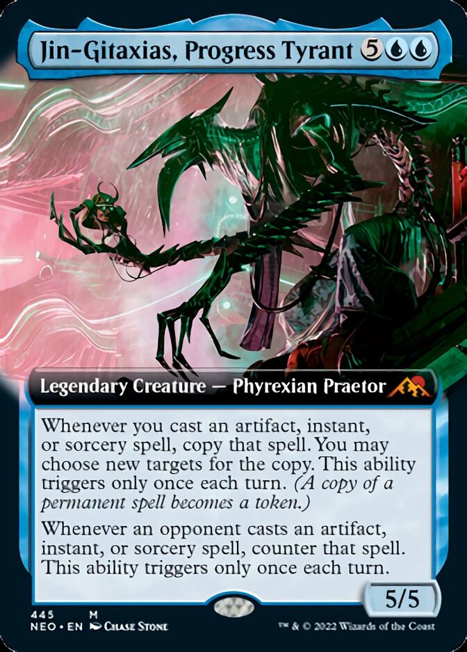 Jin-Gitaxias, Progress Tyrant (Extended Art) [Kamigawa: Neon Dynasty] | Eastridge Sports Cards & Games