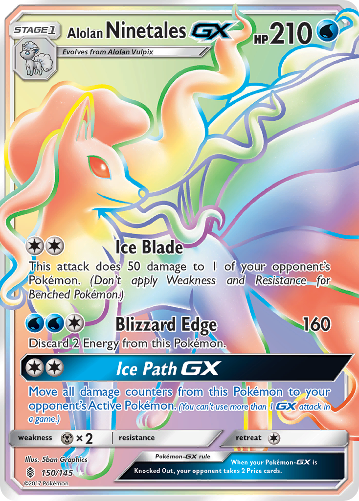 Alolan Ninetales GX (150/145) [Sun & Moon: Guardians Rising] | Eastridge Sports Cards & Games