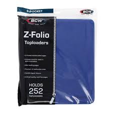 BCW Toploader Z-Folio 9-Pocket Zip Album - Blue | Eastridge Sports Cards & Games