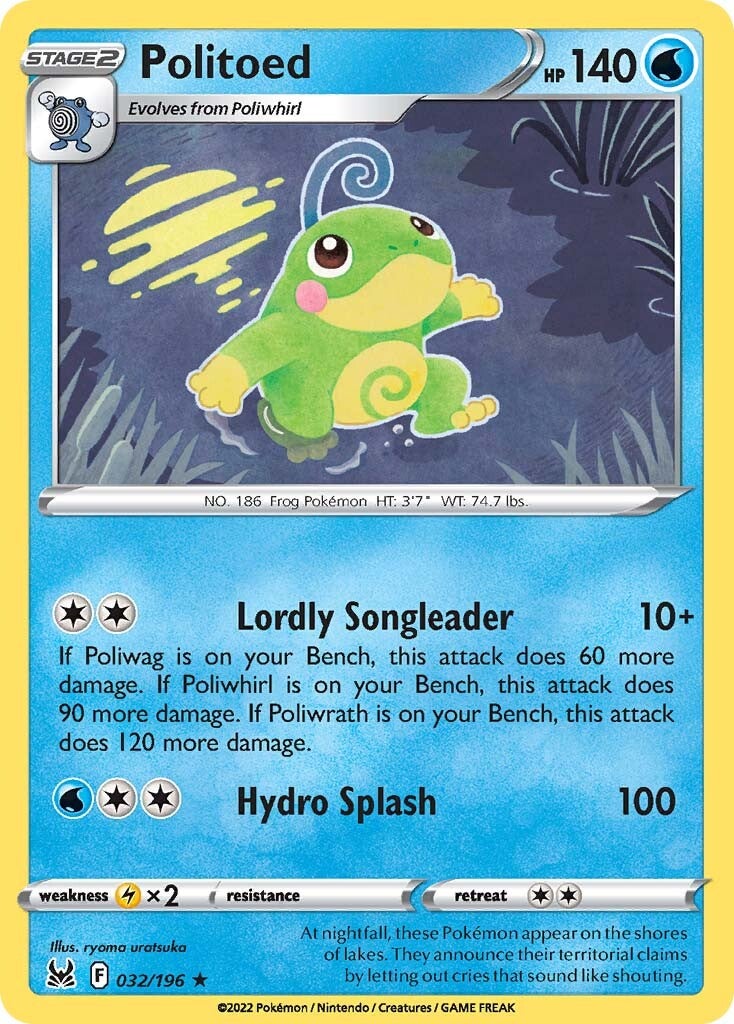 Politoed (032/196) [Sword & Shield: Lost Origin] | Eastridge Sports Cards & Games