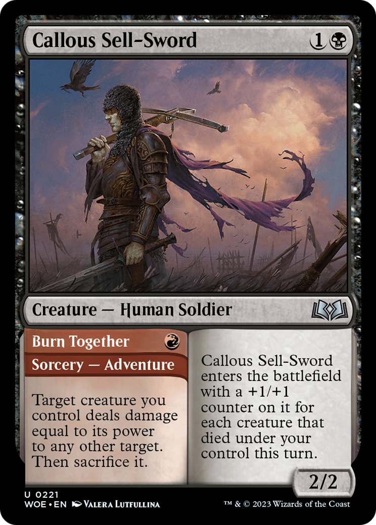 Callous Sell-Sword // Burn Together [Wilds of Eldraine] | Eastridge Sports Cards & Games