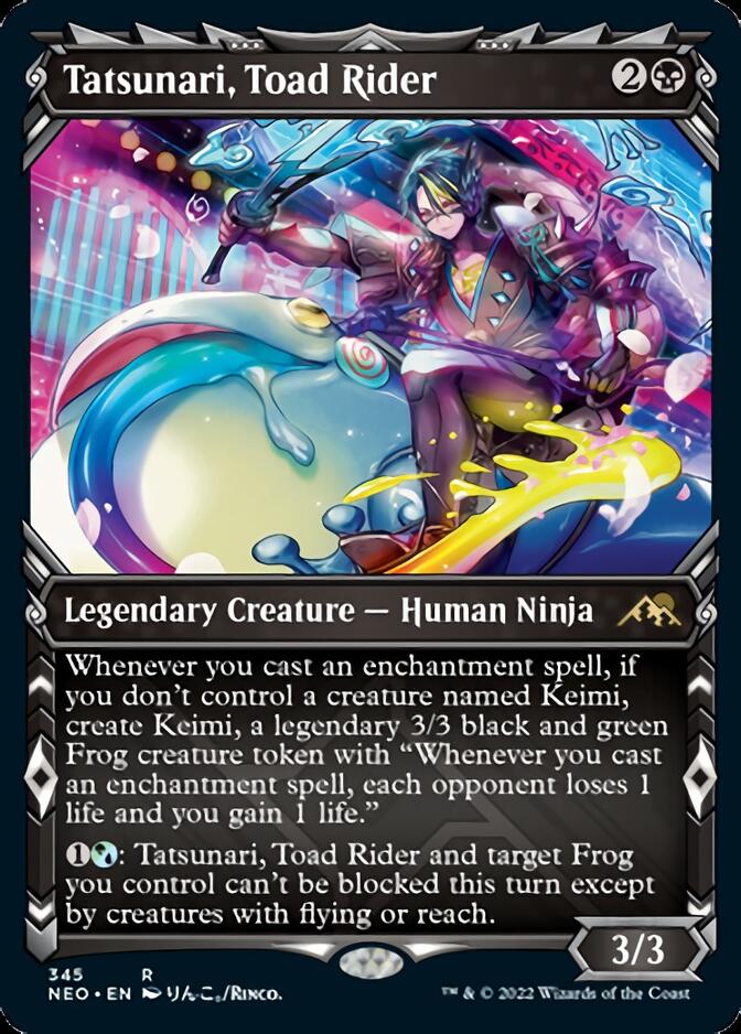 Tatsunari, Toad Rider (Showcase Ninja) [Kamigawa: Neon Dynasty] | Eastridge Sports Cards & Games