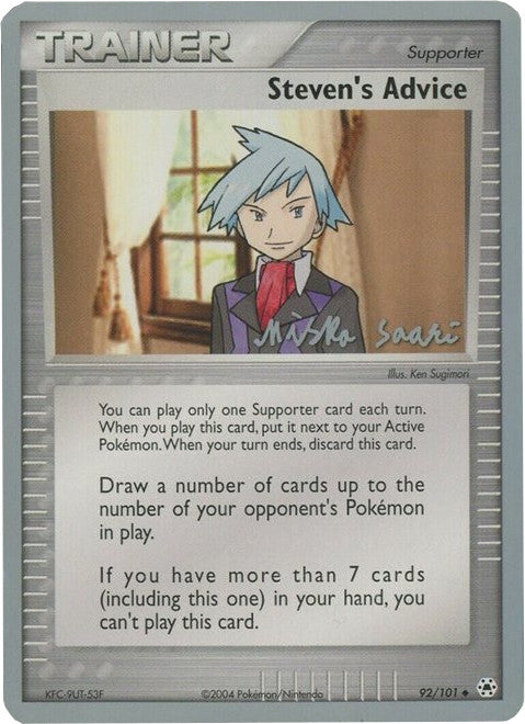 Steven's Advice (92/101) (Suns & Moons - Miska Saari) [World Championships 2006] | Eastridge Sports Cards & Games