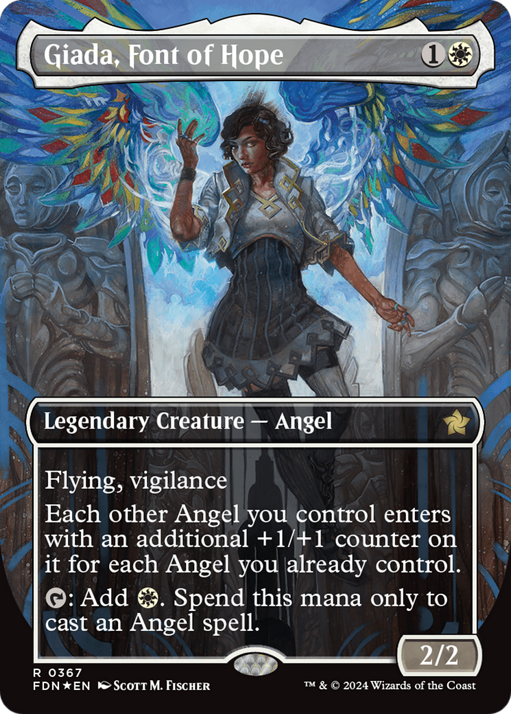 Giada, Font of Hope (Borderless) (Mana Foil) [Foundations] | Eastridge Sports Cards & Games