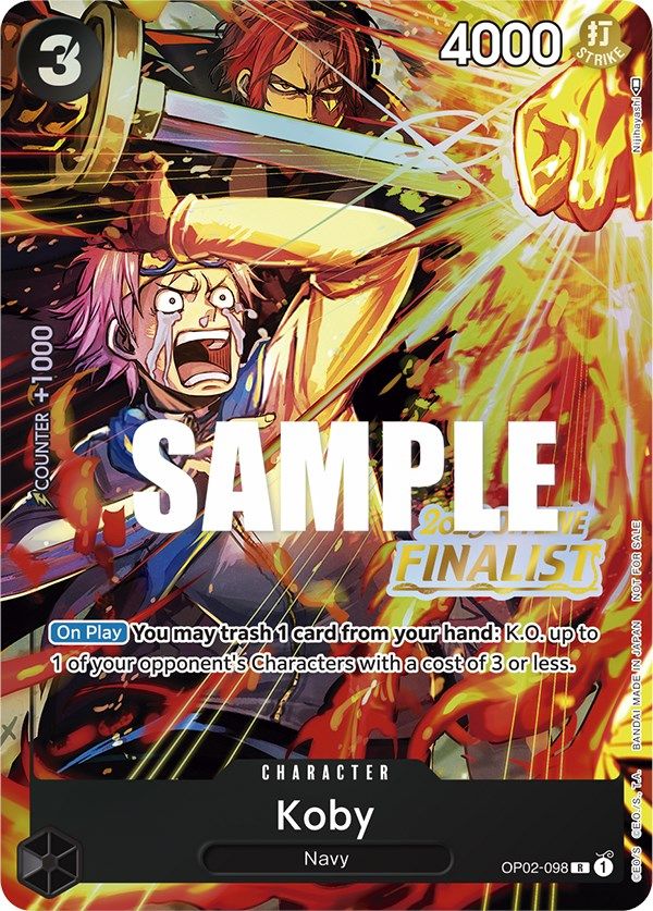 Koby (Offline Regional 2023) [Finalist] [One Piece Promotion Cards] | Eastridge Sports Cards & Games