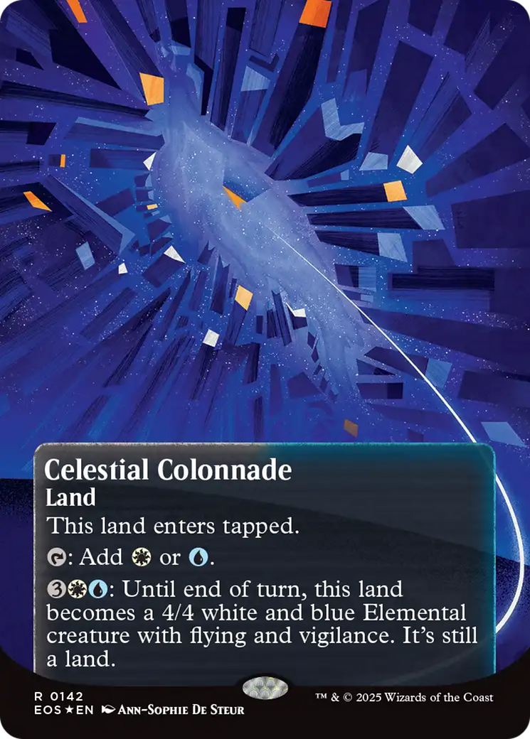 Celestial Colonnade (0142) (Borderless) (Galaxy Foil) [Edge of Eternities: Stellar Sights] | Eastridge Sports Cards & Games