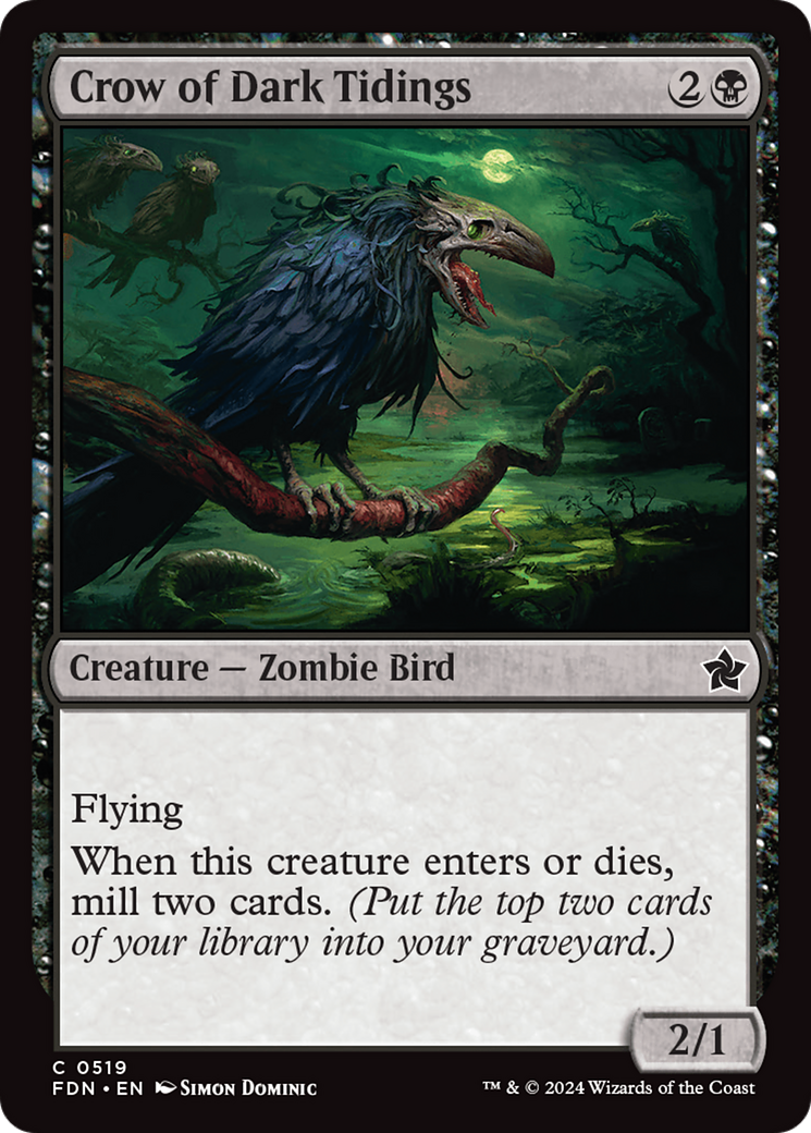 Crow of Dark Tidings [Foundations] | Eastridge Sports Cards & Games