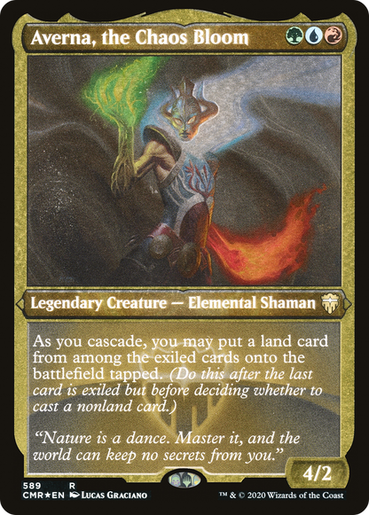 Averna, the Chaos Bloom (Foil Etched) [Commander Legends]