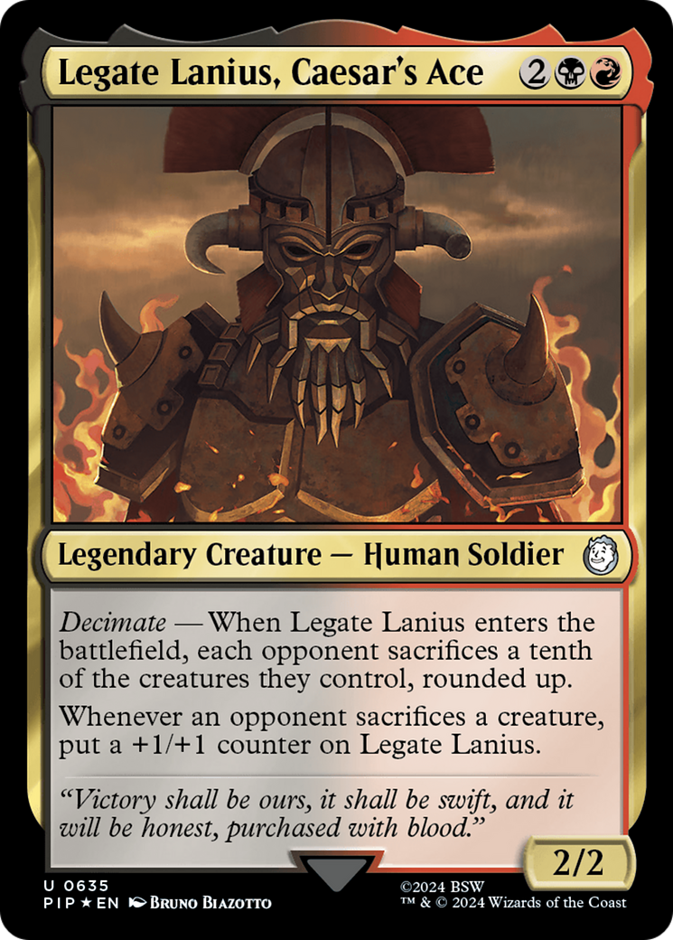 Legate Lanius, Caesar's Ace (Surge Foil) [Fallout] | Eastridge Sports Cards & Games