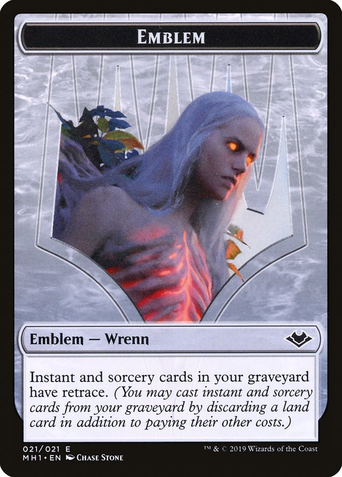 Zombie (007) // Wrenn and Six Emblem (021) Double-Sided Token [Modern Horizons Tokens] | Eastridge Sports Cards & Games