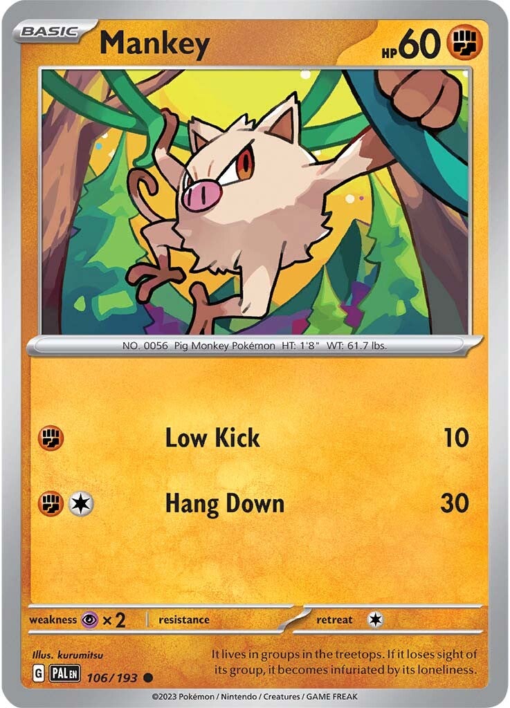 Mankey (106/193) [Scarlet & Violet: Paldea Evolved] | Eastridge Sports Cards & Games