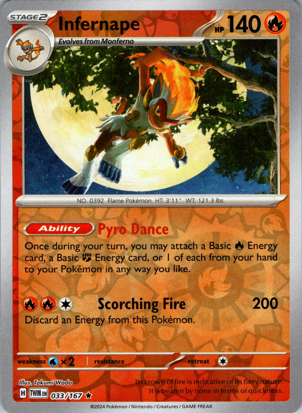 Infernape (033/167) [Scarlet & Violet: Twilight Masquerade] | Eastridge Sports Cards & Games