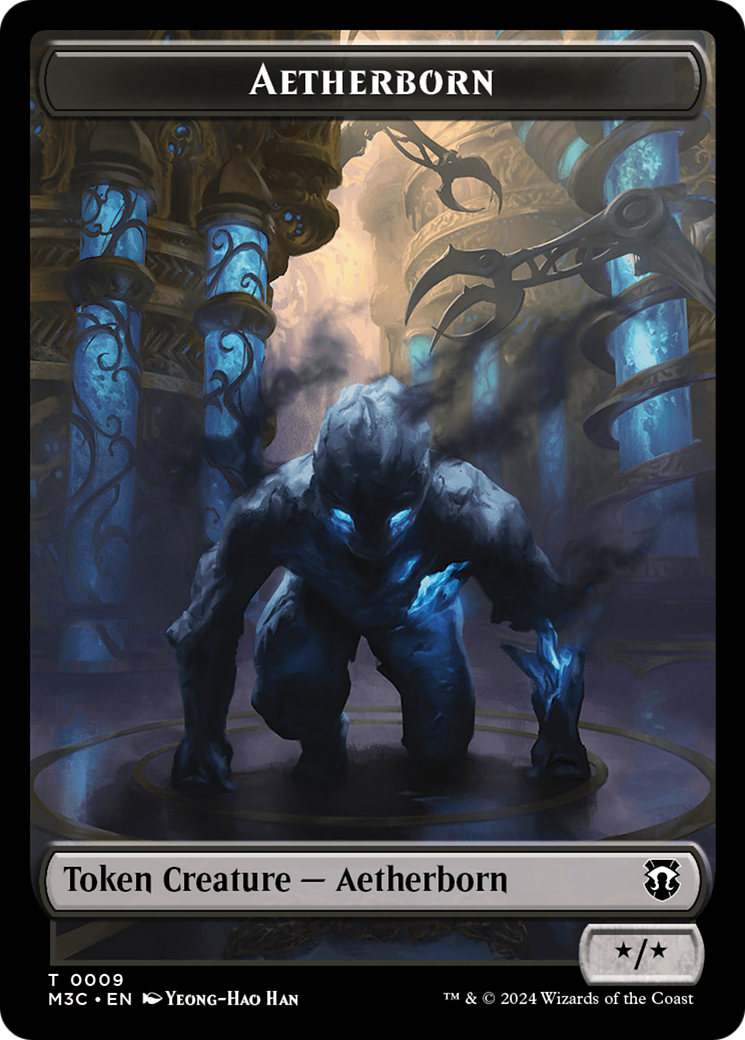 Aetherborn (Ripple Foil) // Servo Double-Sided Token [Modern Horizons 3 Commander Tokens] | Eastridge Sports Cards & Games
