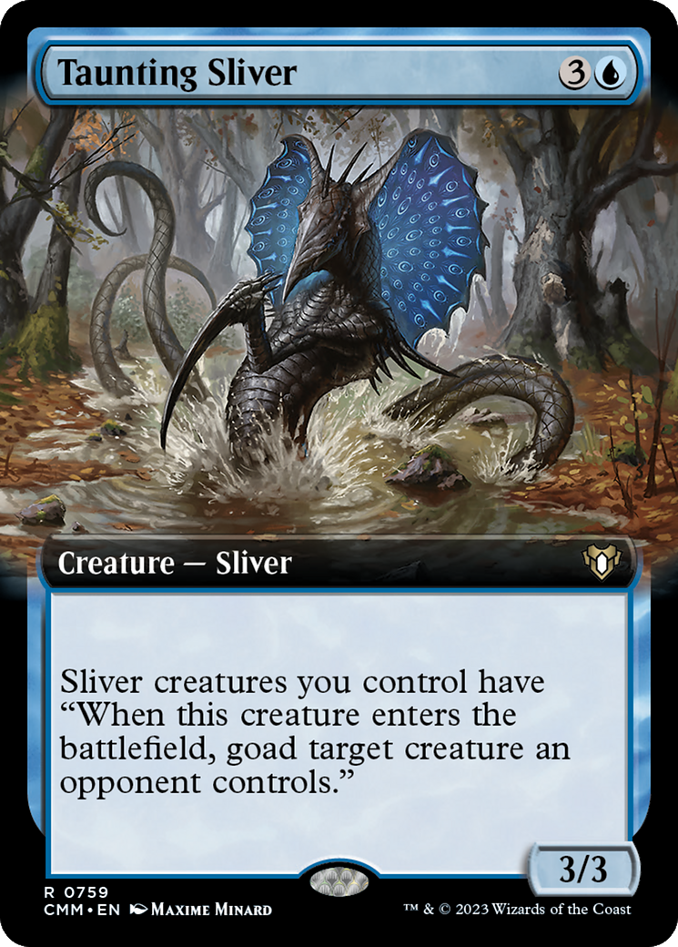 Taunting Sliver (Extended Art) [Commander Masters] | Eastridge Sports Cards & Games