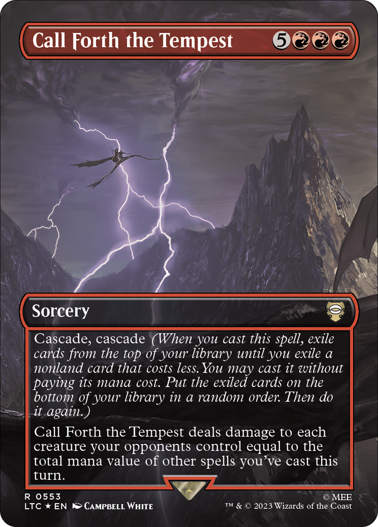 Call Forth the Tempest (Borderless) (Surge Foil) [The Lord of the Rings: Tales of Middle-Earth Commander] | Eastridge Sports Cards & Games