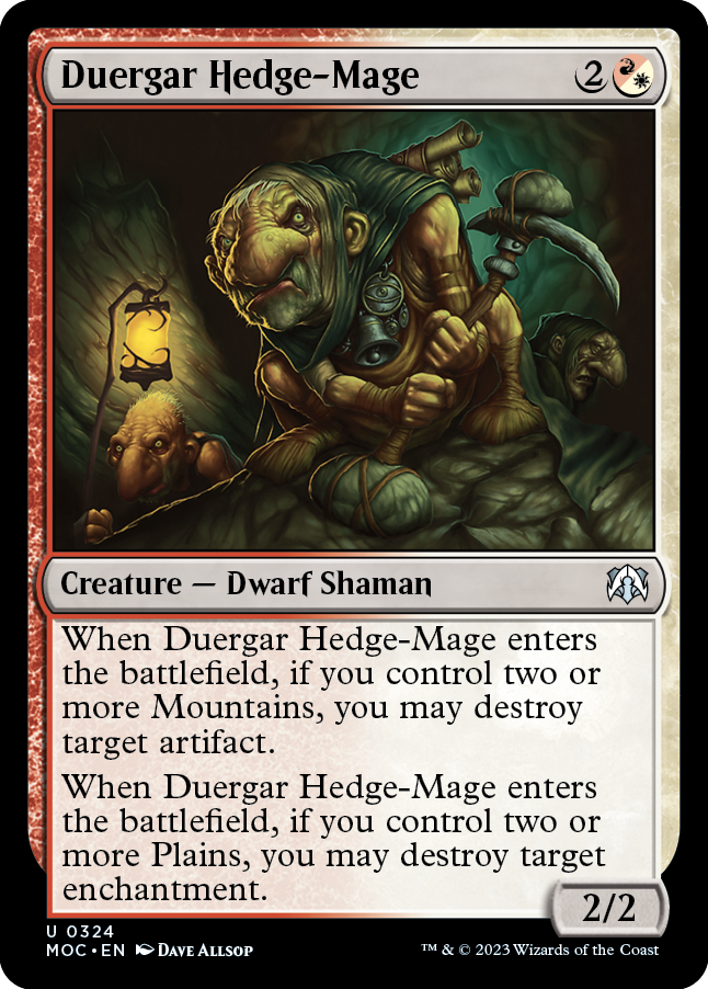 Duergar Hedge-Mage [March of the Machine Commander] | Eastridge Sports Cards & Games