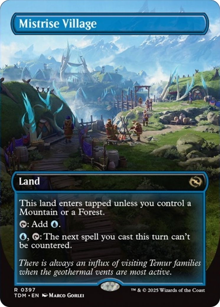 Mistrise Village (Borderless) [Tarkir: Dragonstorm] | Eastridge Sports Cards & Games