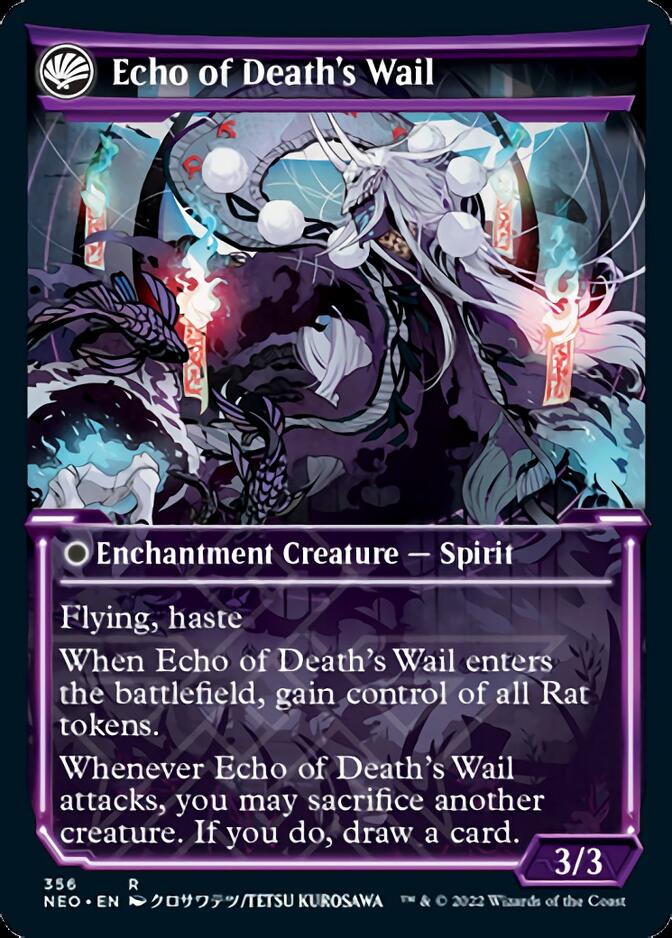 Tribute to Horobi // Echo of Death's Wail (Showcase Soft Glow) [Kamigawa: Neon Dynasty] | Eastridge Sports Cards & Games