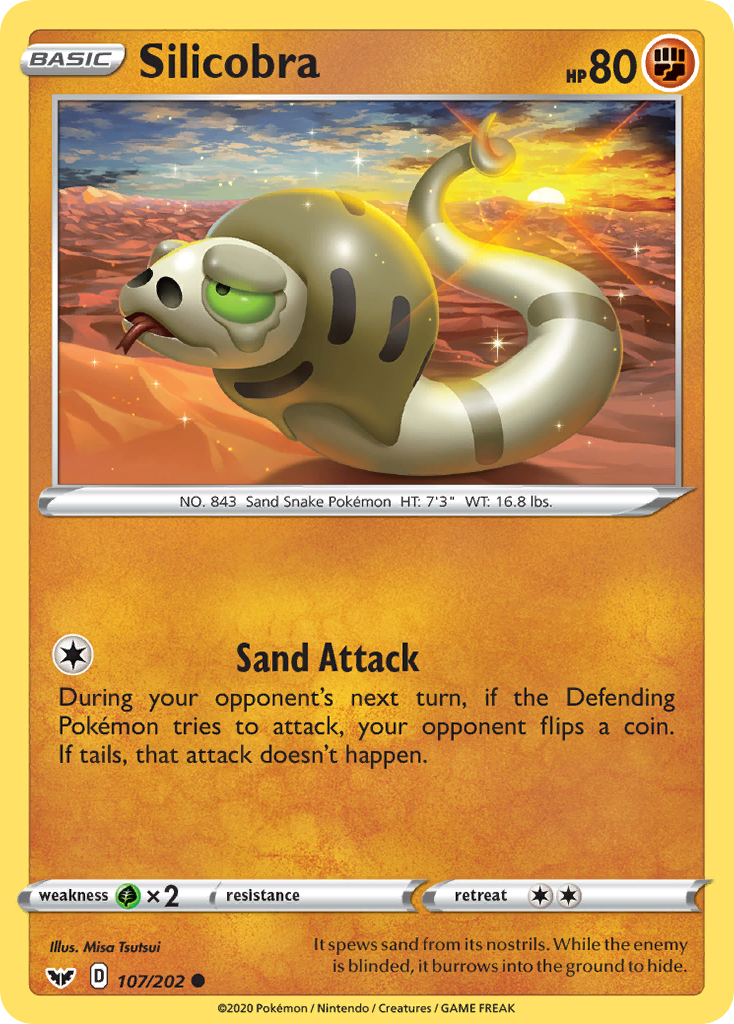 Silicobra (107/202) [Sword & Shield: Base Set] | Eastridge Sports Cards & Games