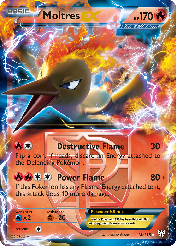 Moltres EX (14/135) [Black & White: Plasma Storm] | Eastridge Sports Cards & Games