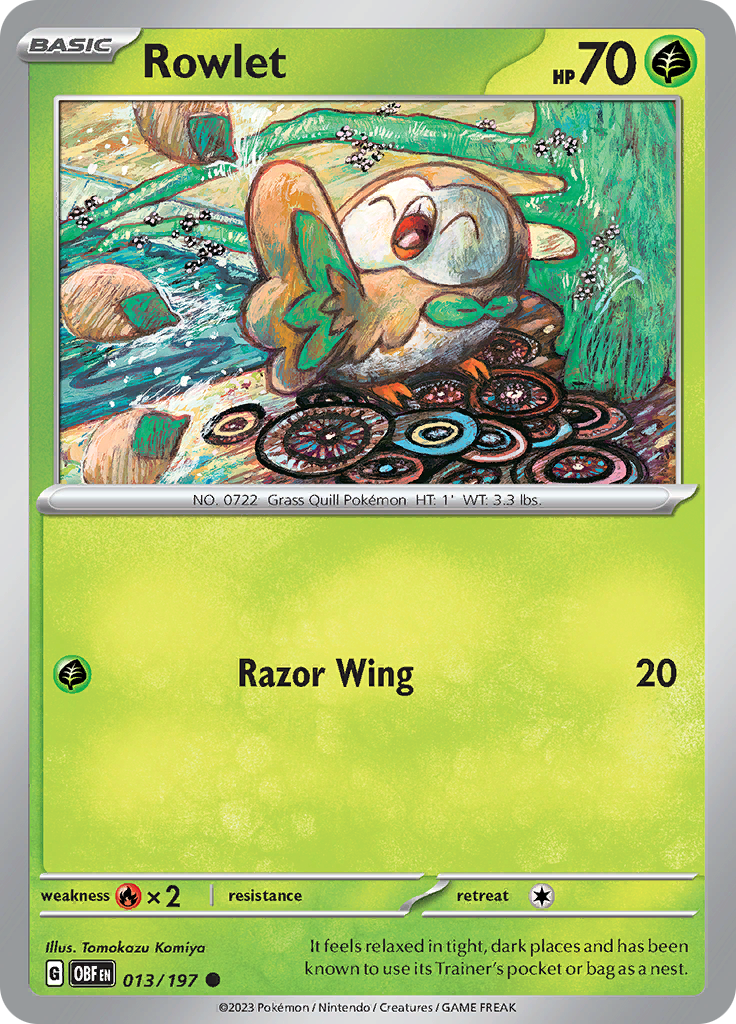 Rowlet (013/197) [Scarlet & Violet: Obsidian Flames] | Eastridge Sports Cards & Games