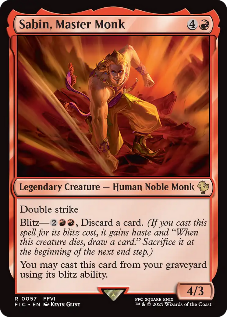 Sabin, Master Monk [FINAL FANTASY Commander] | Eastridge Sports Cards & Games