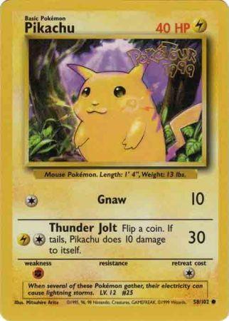 Pikachu (58/102) (PokeTour 1999 Promo) [Miscellaneous Cards] | Eastridge Sports Cards & Games