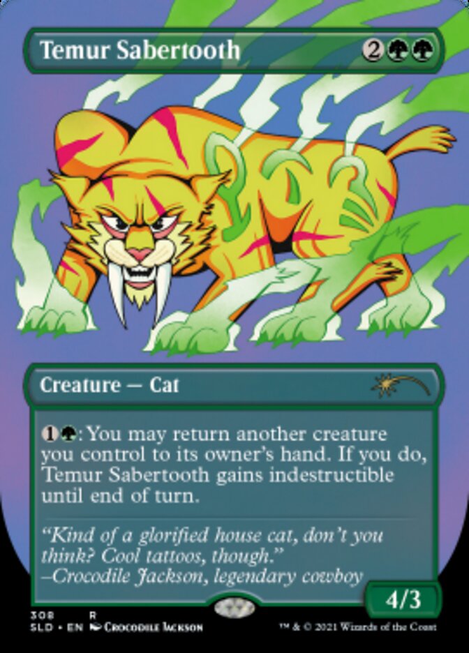 Temur Sabertooth (Borderless) [Secret Lair Drop Series] | Eastridge Sports Cards & Games