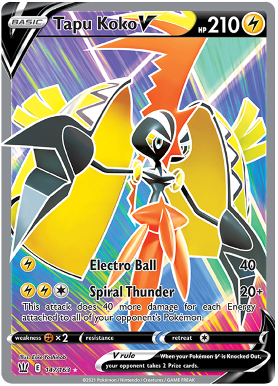 Tapu Koko V (147/163) [Sword & Shield: Battle Styles] | Eastridge Sports Cards & Games