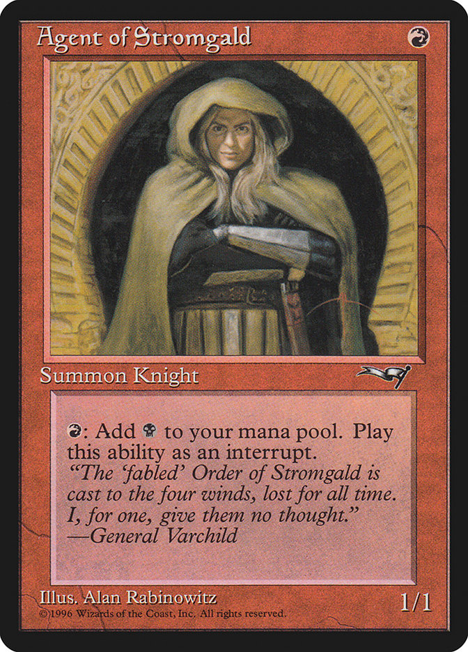 Agent of Stromgald (Arms Crossed) [Alliances] | Eastridge Sports Cards & Games