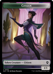 Soldier // Citizen Double-Sided Token [Bloomburrow Commander Tokens] | Eastridge Sports Cards & Games