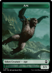 Ape (Ripple Foil) // Plant Double-Sided Token [Modern Horizons 3 Commander Tokens] | Eastridge Sports Cards & Games