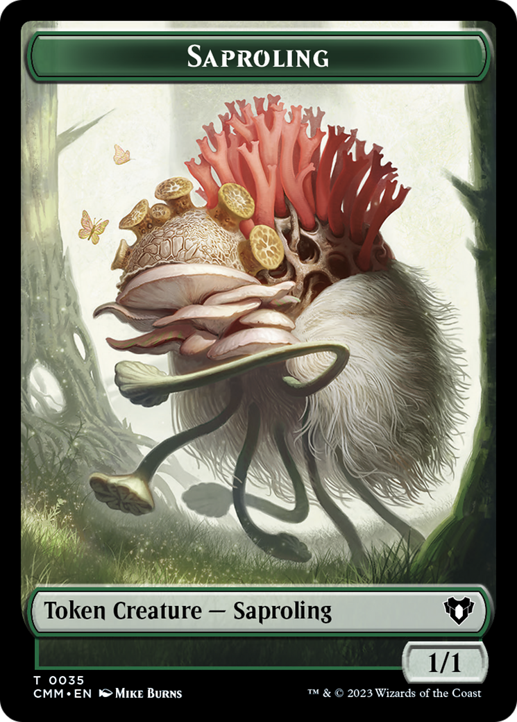 Saproling // Satyr Double-Sided Token [Commander Masters Tokens] | Eastridge Sports Cards & Games