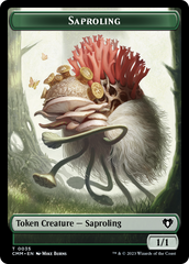 Saproling // Dragon (0021) Double-Sided Token [Commander Masters Tokens] | Eastridge Sports Cards & Games