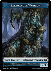 Salamander Warrior // Treasure Double-Sided Token [The Lost Caverns of Ixalan Commander Tokens] | Eastridge Sports Cards & Games